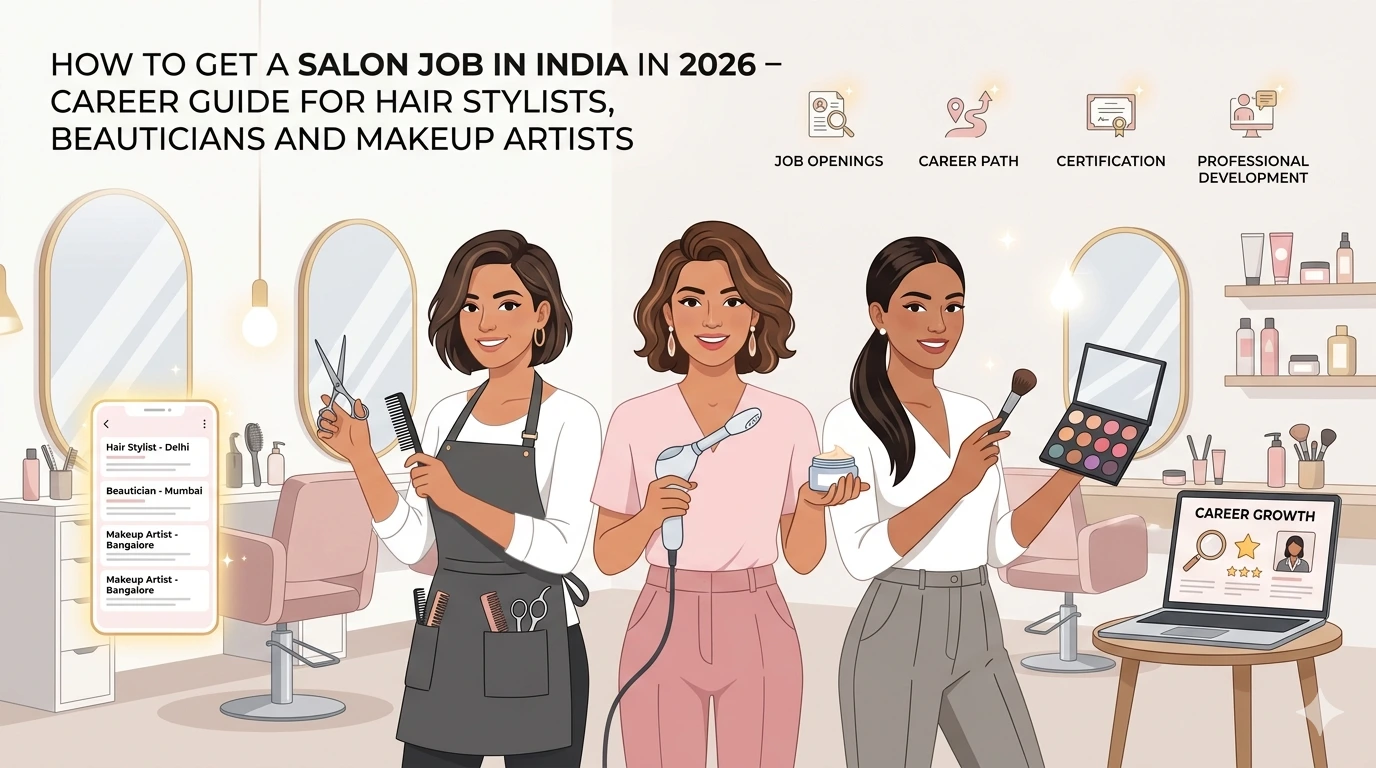 How to get a salon job in India in 2026 career guide for hair stylists beauticians and makeup artists