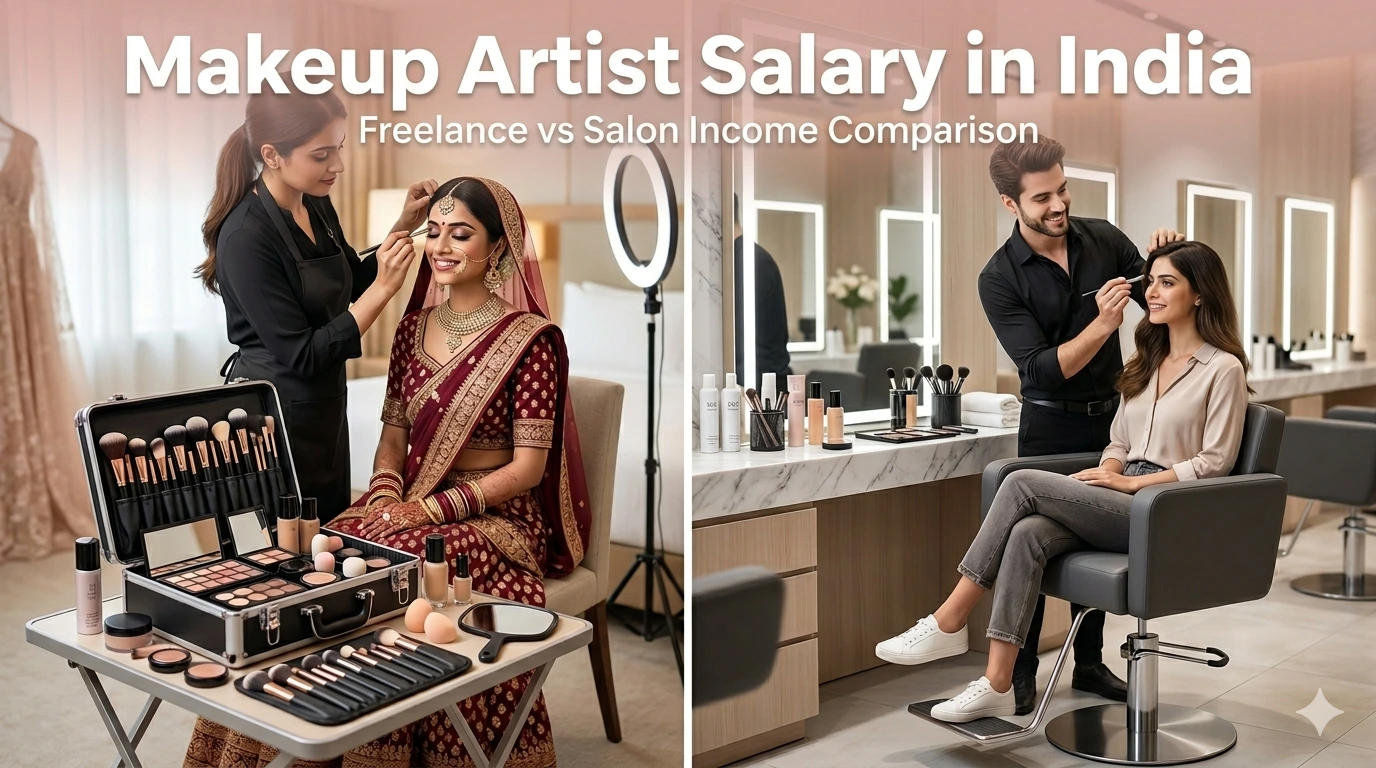 makeup artist salary in india freelance vs salon income comparison