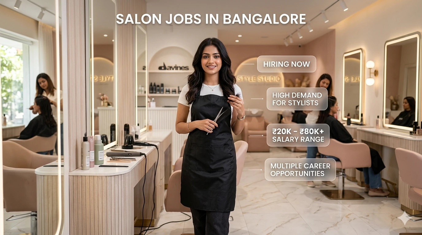 Career growth path for Salon Jobs in Bangalore from beginner to salon owner