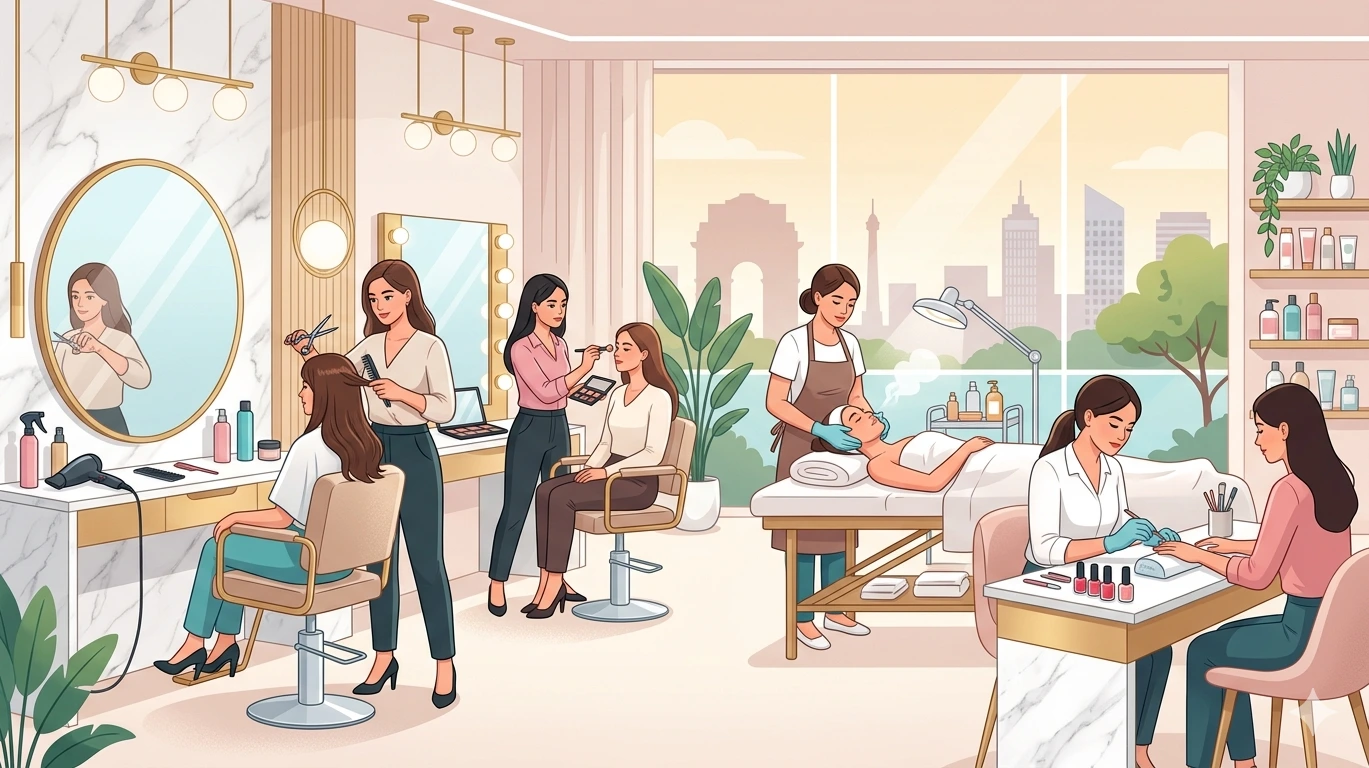 Salon Jobs in Delhi for hairstylists beauticians and makeup artists