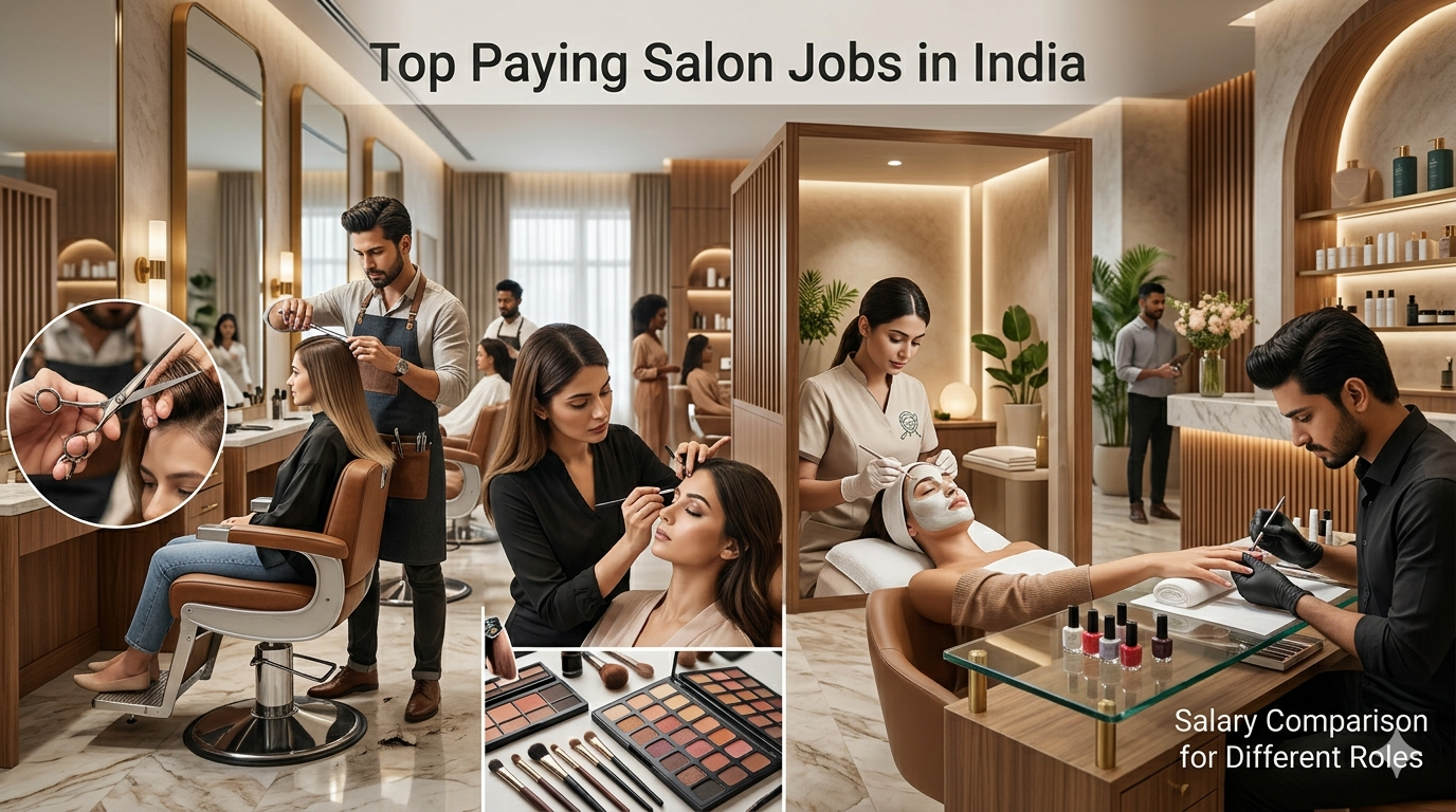 Top paying salon jobs in India with salary comparison
