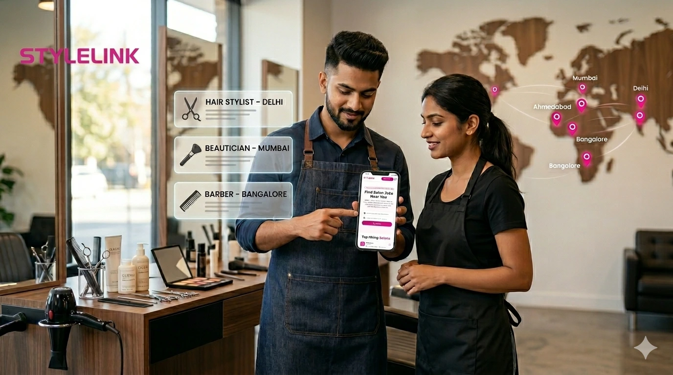 Verified salon jobs in India for hairstylists and beauticians using Stylelink
