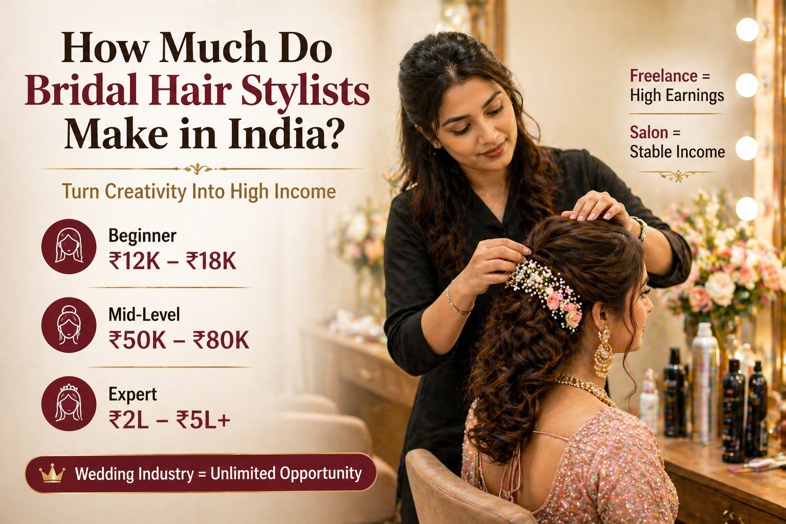 How Much Do Bridal Hair Stylists Make in India? (Complete Salary Guide)