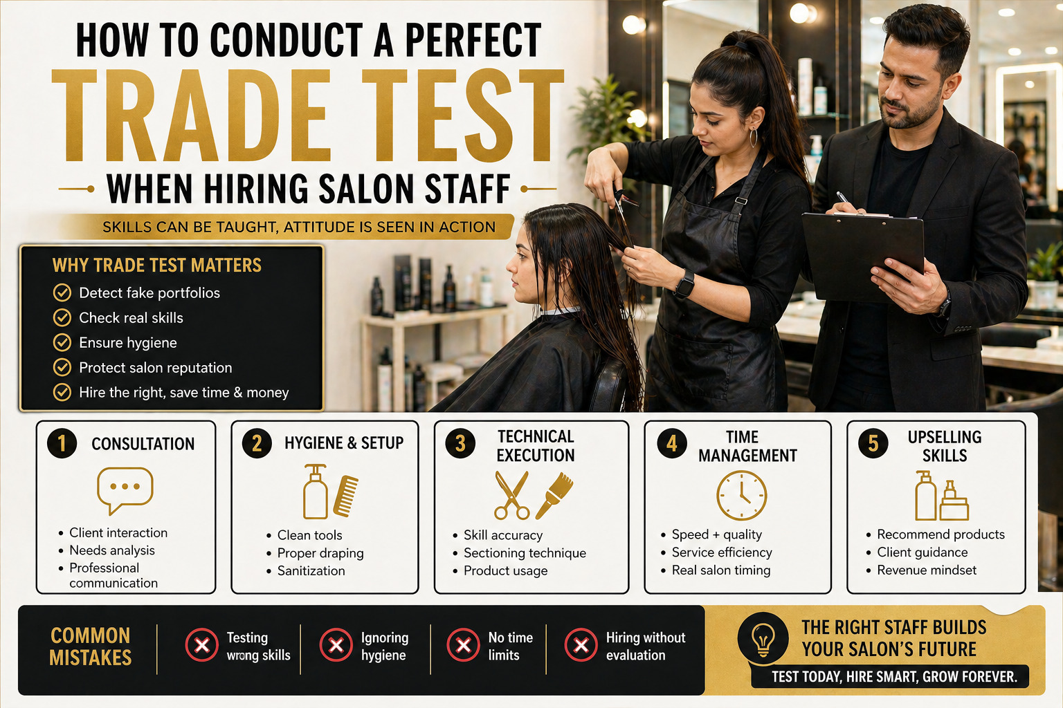 How to Conduct a Perfect Trade Test When Hiring Salon Staff