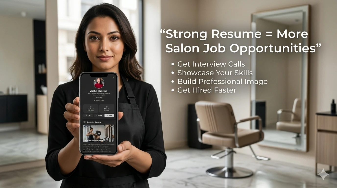 how to create a strong resume for salon jobs in India
