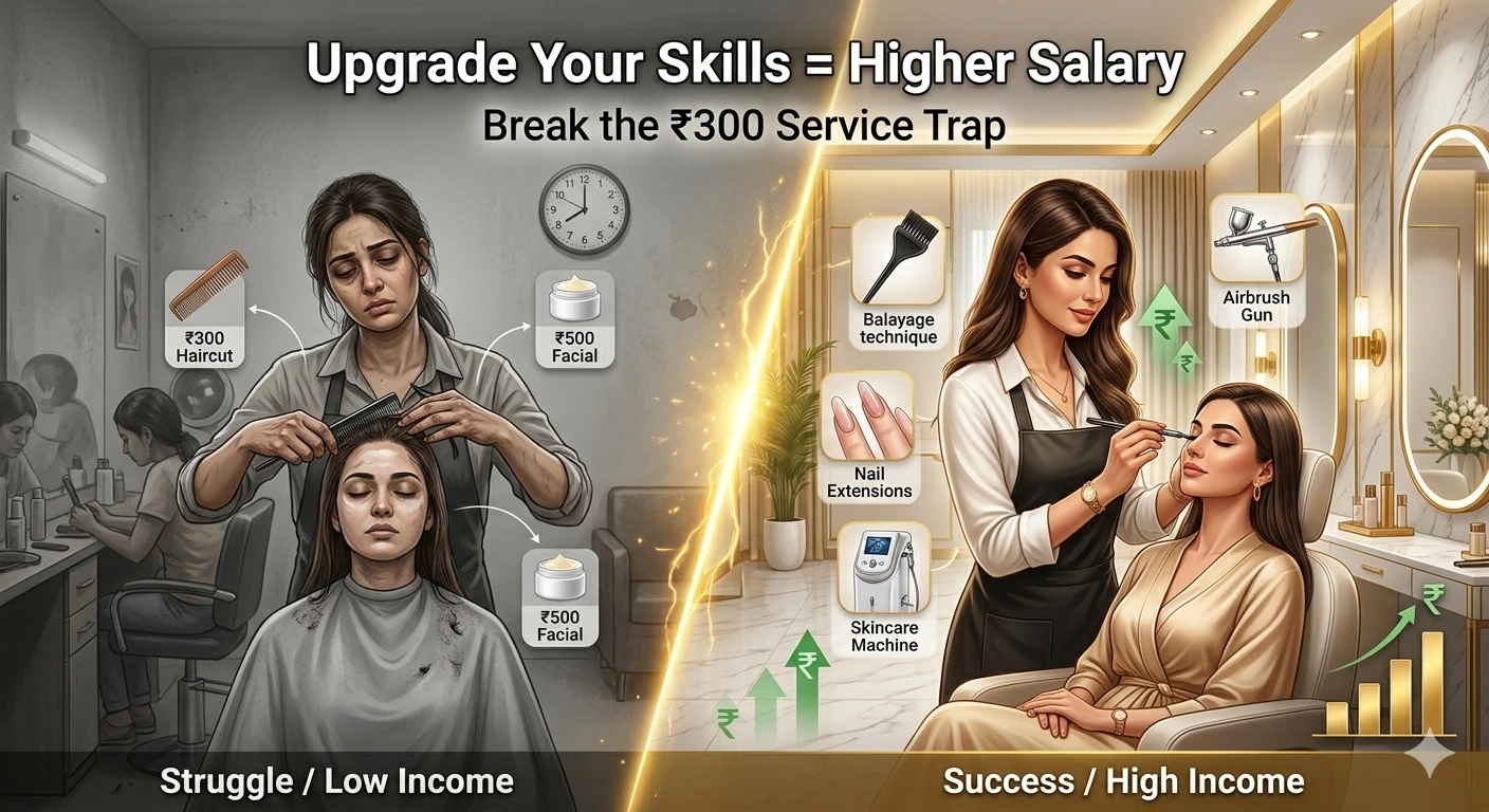 How to Upgrade Your Skills to Get Better Salary in Salon Jobs