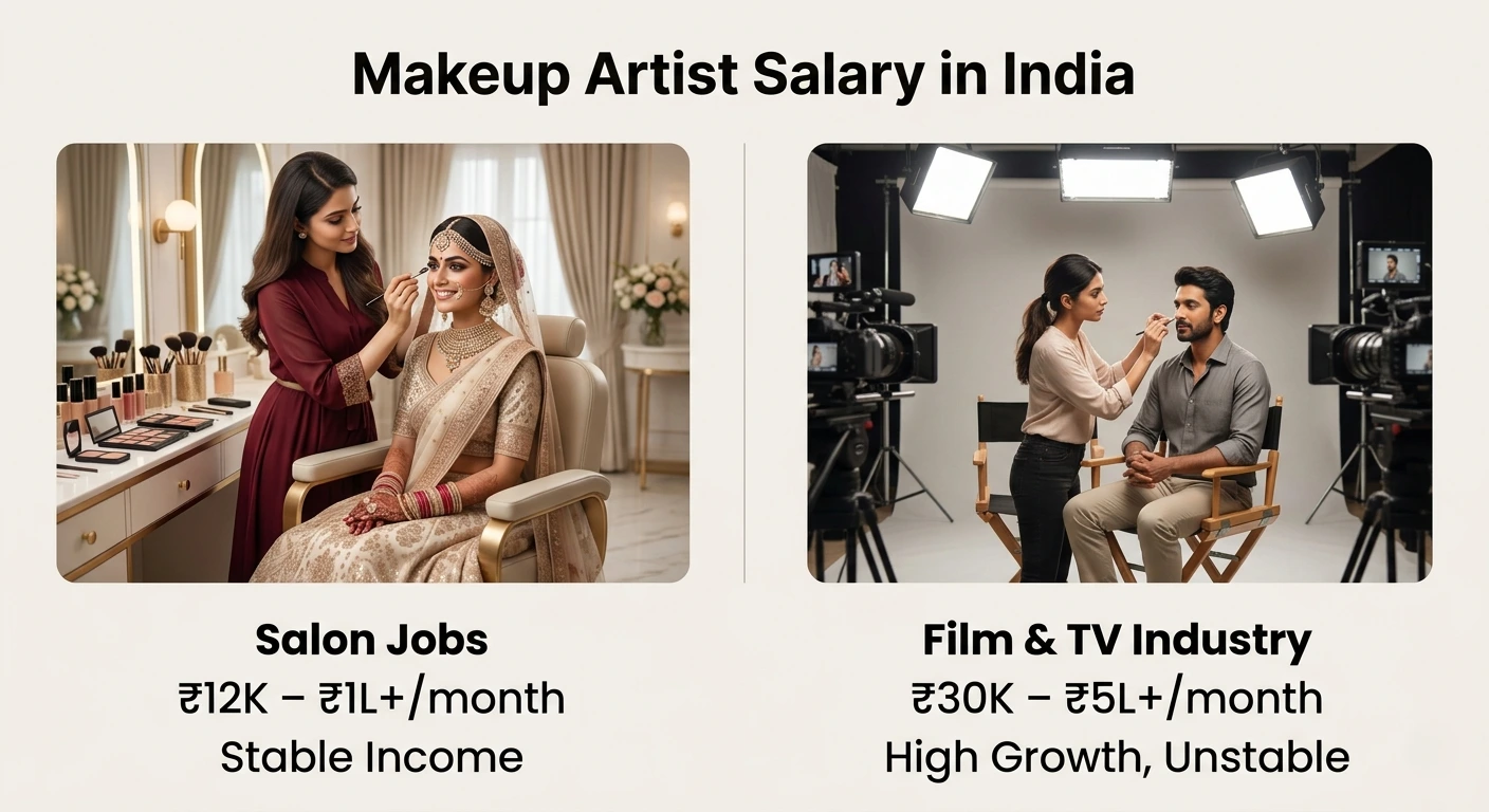 Makeup Artist Salary Per Month in India