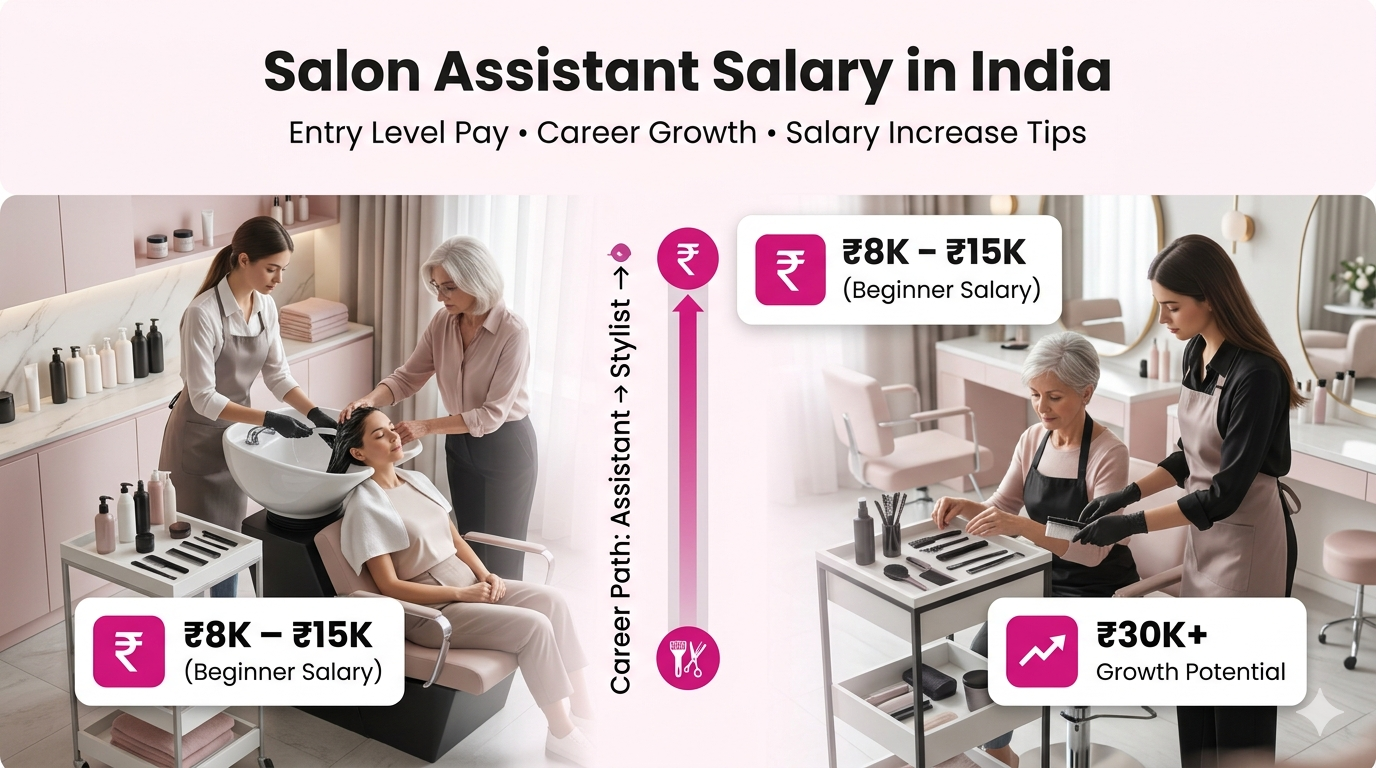 Salon Assistant Salary in India – Entry Level Pay, Growth and Career Path (2026 Guide)