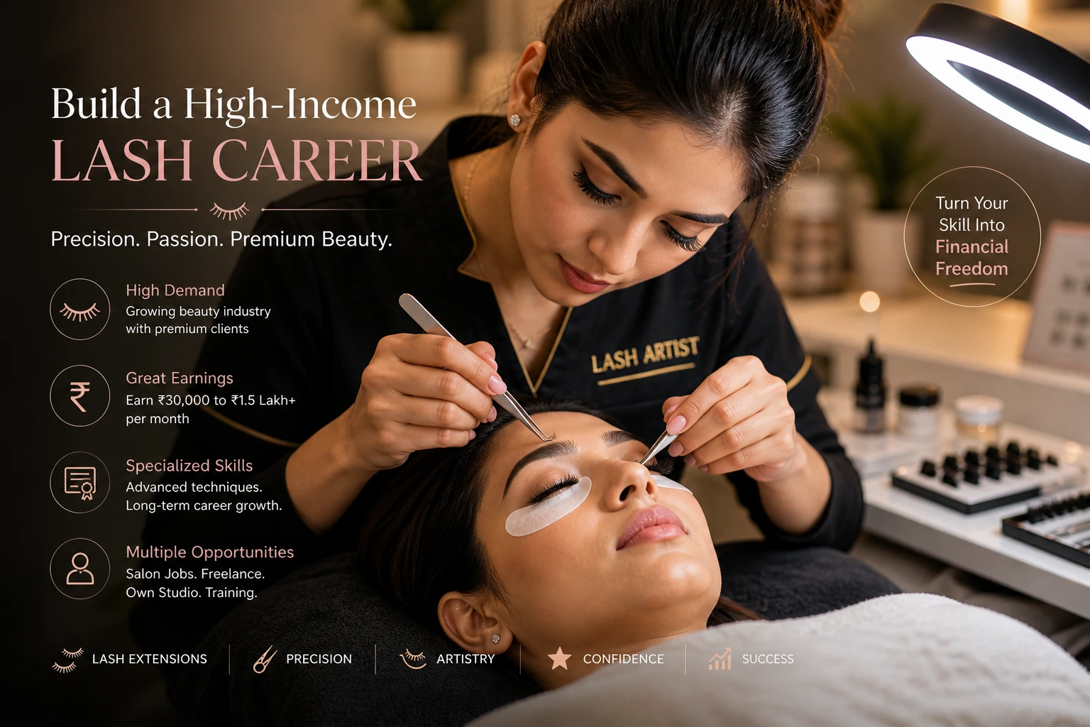 Eyelash Extension Technician Jobs in India – Skills, Salary, and Scope