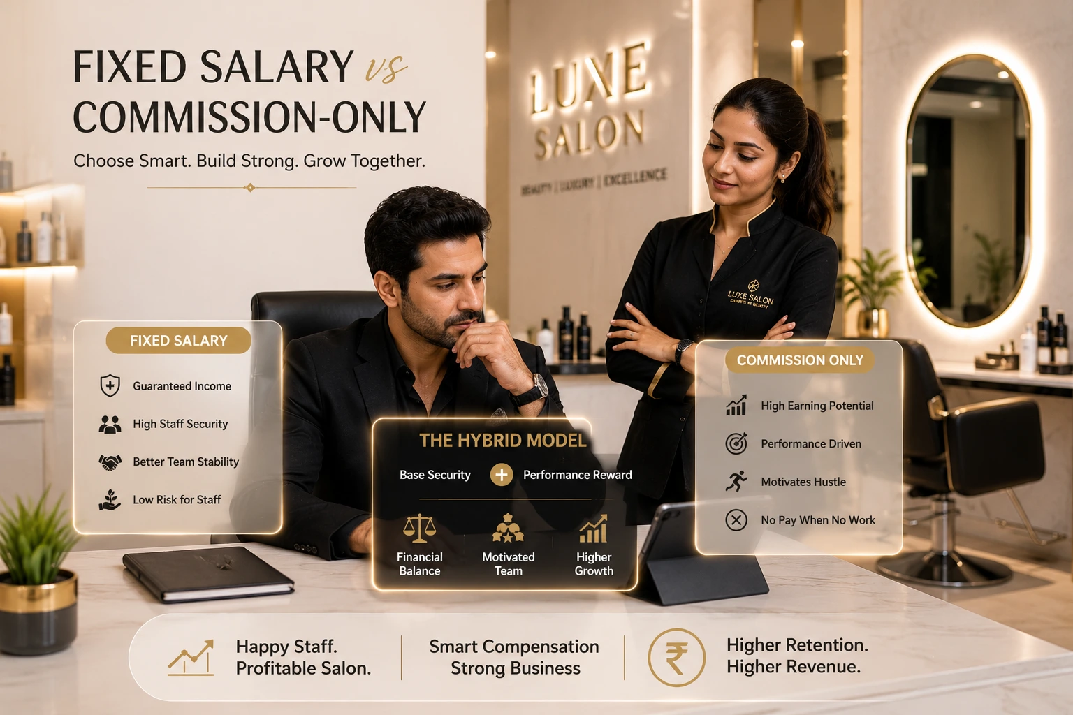 Fixed Salary vs Commission-Only: What Should Salon Owners Offer to New Staff?