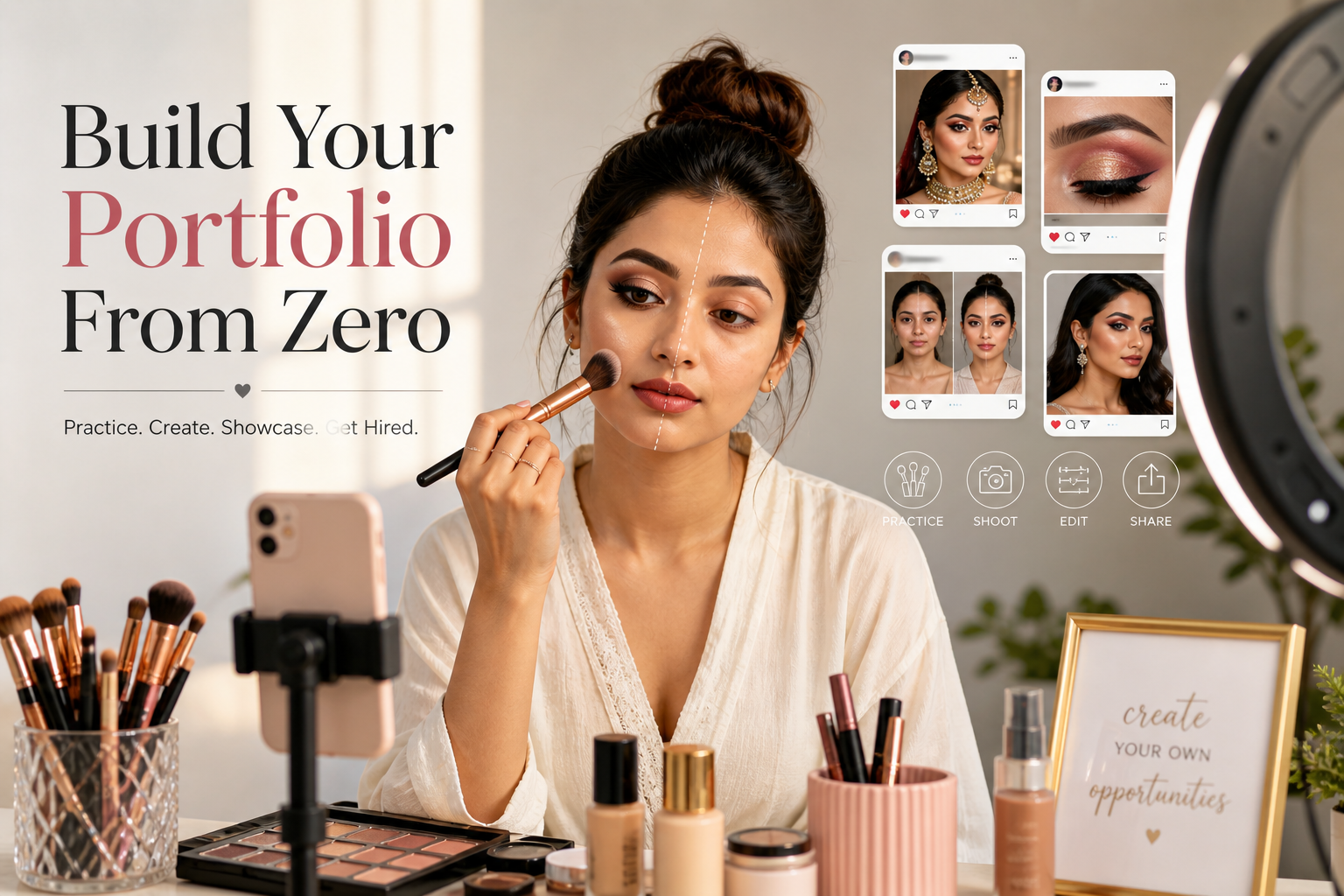 How to Build a Makeup Portfolio When You Have Zero Clients