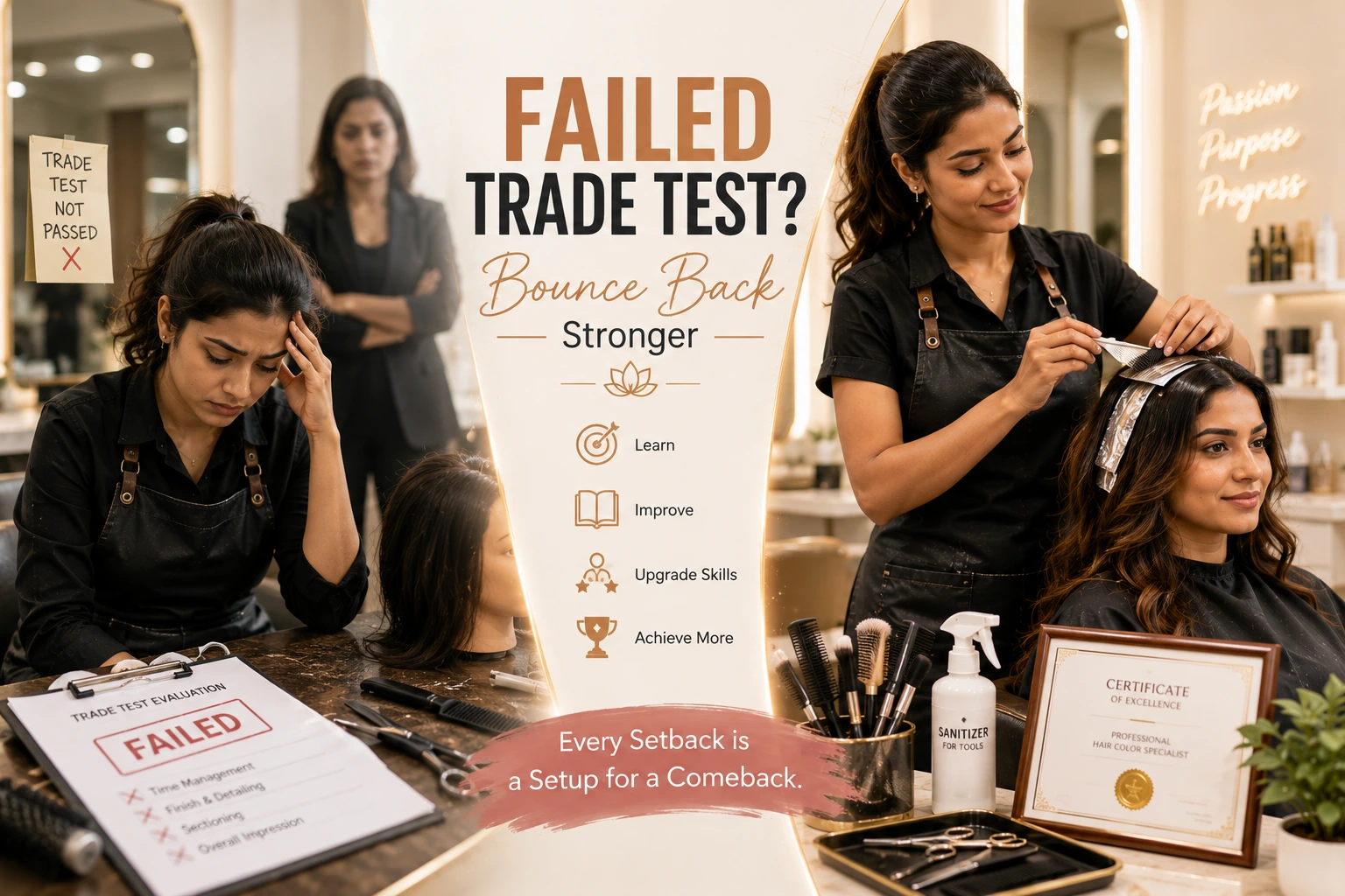 How to Handle a Failed Salon Trade Test Positively and Bounce Back