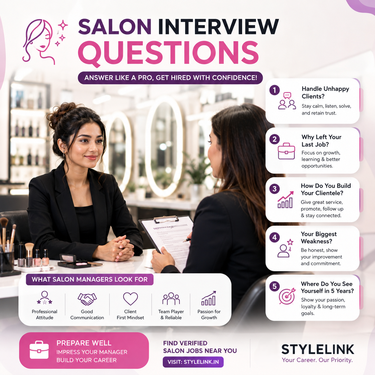 Top 5 Difficult Interview Questions Asked by Salon Managers (And How to Answer Them)