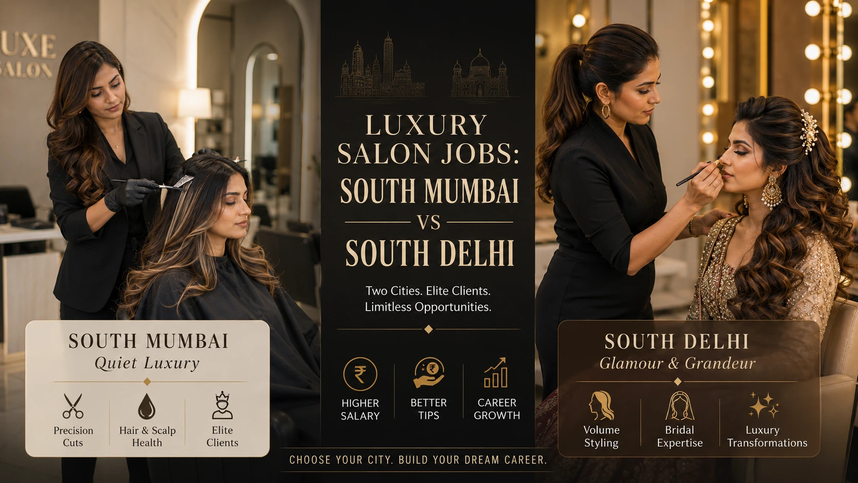 Luxury Salon Jobs in South Mumbai vs South Delhi: A Market Comparison