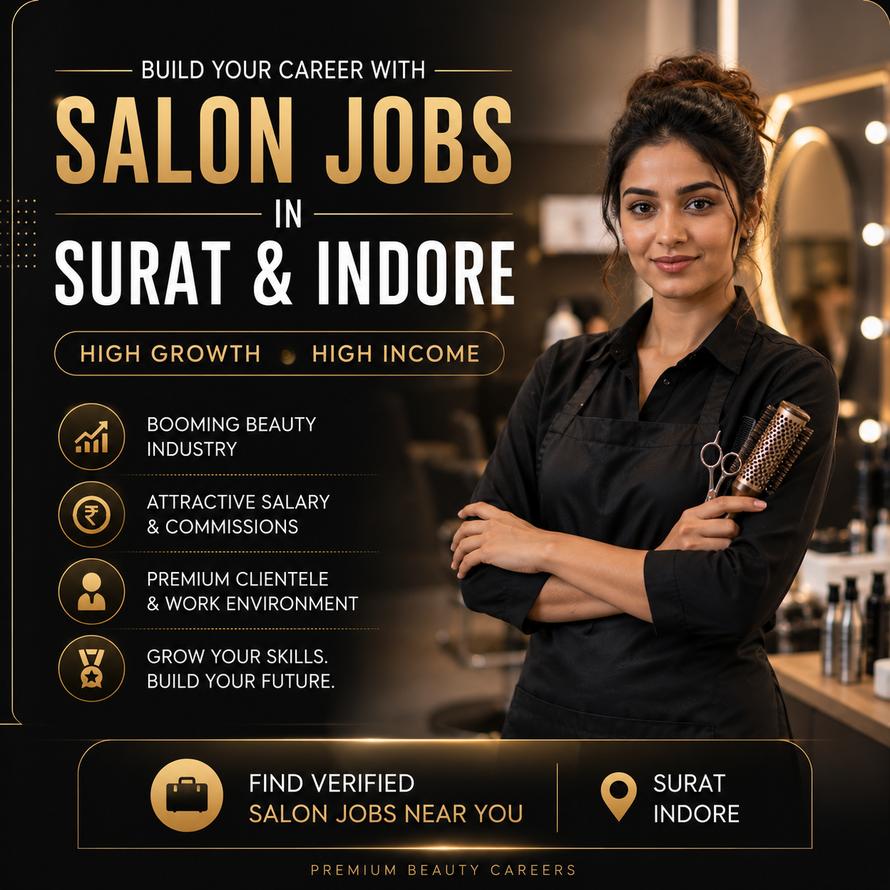 Salon Jobs in Surat and Indore – Beauty Industry Opportunities in Tier-2 Hubs